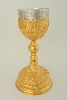 Потир 1.0л гальванопластика / золочение / серебряный стакан (УИН)