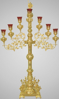 Семисвечник запрестольный №3 золочение Семисвечник запрестольный №3 золочение
