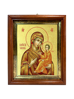 Икона Божией Матери "Тихвинская" с золочением поталью, 03074-УЛ