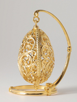 Яйцо пасхальное №8 подвесное, литьевое / золочение Яйцо пасхальное №8 подвесное, литьевое / золочение