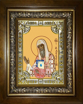 Икона Алексий Митрополит Московский в деревянном киоте