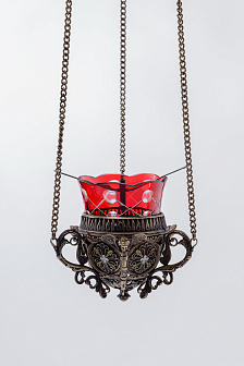 Лампада подвесная №3 литье, эмаль / патинирование