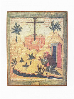 Икона под старину Преподобный Савватий Тверской