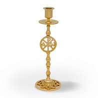 Подсвечник 1 свеча с символикой золочение