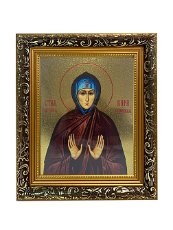 Икона Кира Берийская преподобная, узкая рамка 17,5х20,5х2 см 156 Икона Кира Берийская преподобная, узкая рамка 17,5х20,5х2 см 156