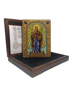 Настольная икона Божией Матери «Нерушимая Стена» на мореном дубе