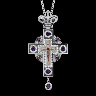 Крест наперсный №67 / серебрение