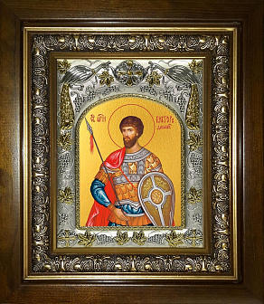Икона ВИКТОР Дамасский, Мученик (СЕРЕБРЯНАЯ РИЗА, КИОТ)