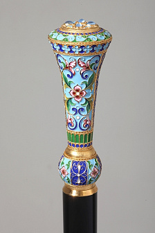 Посох №26 неразборный серебро филигрань, эмаль, роспись / золочение / (УИН)