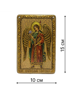 Икона Архангел Гавриил ручной работы из дуба