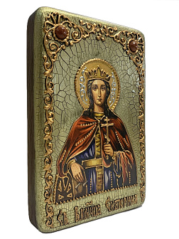 Икона ''Великомученица Екатерина'' ручной работы в футляре