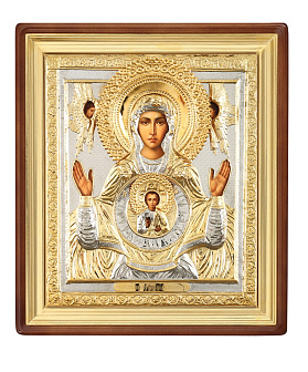 Икона живописная в киоте 40х50 масло, риза №278, киот №1 Знамение