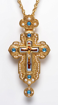 Крест наперсный №199 деколь / золочение / серебро (УИН)