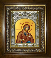 Икона освященная ''Калужская икона Божией Матери'', в деревяном киоте