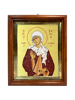 Икона "Ксения Петербуржская", св. блаж., с золочением поталью, 10К1-УЛ