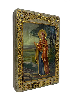 Настольная икона ''Святая праматерь Ева'' на мореном дубе