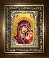 Икона Казанская Божия Матерь в деревянном киоте