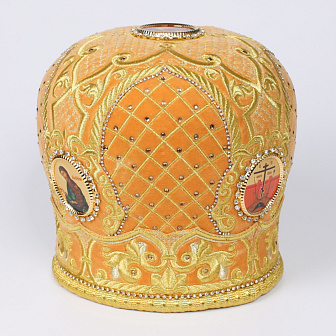 Митра №100 бархат вышивка а / м фоторамки стр.дор., стразы в футляре