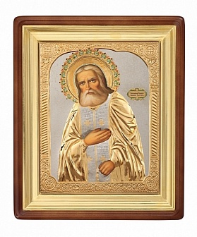 Икона Святой ''Серафим Саровский'' писаная маслом