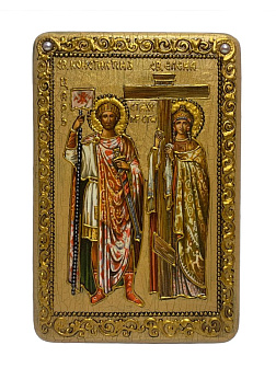 Икона ''Константин и Елена'' из дуба