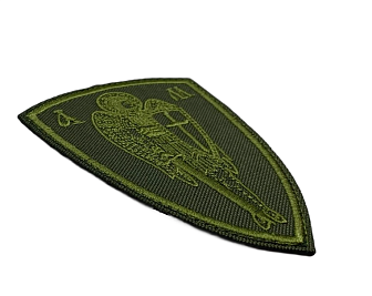 Набор шевронов АРХАНГЕЛ МИХАИЛ+ГЕОРГИЙ ПОБЕДОНОСЕЦ+АЛЕКСАНДР НЕВСКИЙ, высота 9 см, хаки, пришивной,