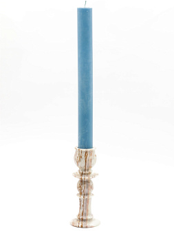 Свеча формовая столбик (35см, D35, 15ч), ГОЛУБАЯ