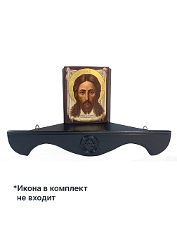 Полка под иконы деревянная одноярусная угловая
