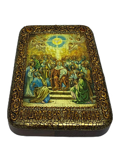 Настольная икона ''Сошествие Святого Духа'' на мореном дубе