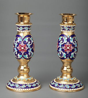 Подсвечник малый №1 / 2 свечи / золочение Подсвечник малый №1 / 2 свечи / золочение