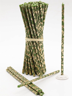 Свечи праздничные №80 (уп 50шт), ЗЕЛЁНЫЕ (Золотая лоза)