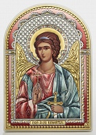 Икона "Ангел-Хранитель" с серебрением