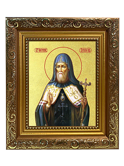 Икона "Митрофан", свт. Воронежский, с золочением поталью, 09066-УЛ Икона "Митрофан", свт. Воронежский, с золочением поталью, 09066-УЛ