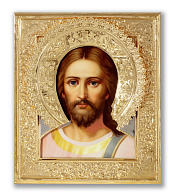 Икона живописная Спасителя 24х30, масло, риза №290, золочение