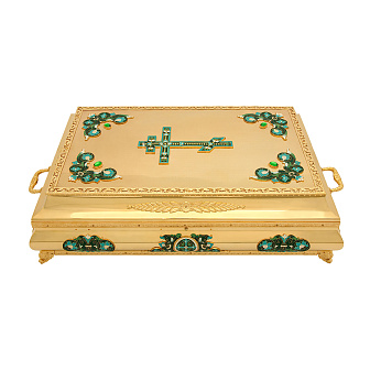 Ковчег для частиц святых мощей №18 золочение эмаль