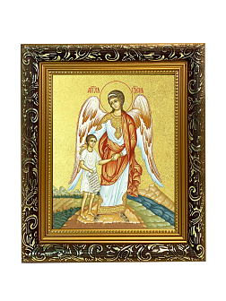 Икона Святого Ангела Хранителя с золочением поталью, 04А11-УЛ