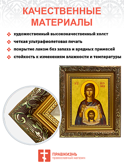 Икона Вероника Кровоточивая Праведная на холсте в киоте 045А