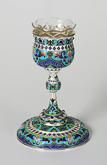 Лампада напрестольная №9 эмаль серебро (УИН) Лампада напрестольная №9 эмаль серебро (УИН)