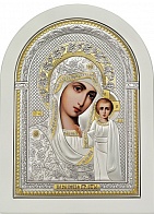 Икона "Богородица Казанская" с серебрением