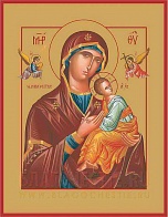 Икона "Богородица Страстная" с золочением