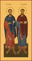 Икона КОСМА и ДАМИАН Ассийские, Мученики, Бессребреники и Чудотворцы