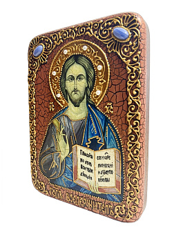 Настольная икона ''Господь Вседержитель'' на мореном дубе RTI-xx09.m_RAZD