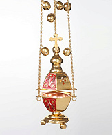 Кадило шестигранное №1 золочение эмаль с позвонцами