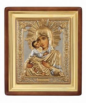 Икона Божией Матери Владимирская оклад из золота