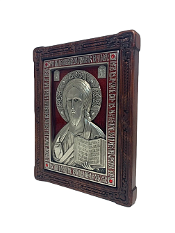 Икона Господь Вседержитель гальваника Красная эмаль стразы Swarovski 214_A79-3(R)_KRA Икона Господь Вседержитель гальваника Красная эмаль стразы Swarovski 214_A79-3(R)_KRA