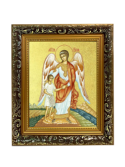 Икона Святого Ангела Хранителя с золочением поталью, 04А11-УЛ