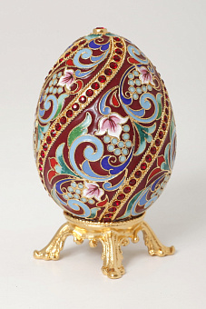 Яйцо пасхальное филигрань, эмаль, роспись, камни / золочение Яйцо пасхальное филигрань, эмаль, роспись, камни / золочение
