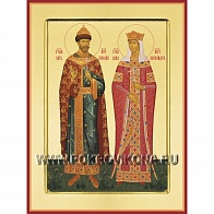 Икона Страстотерпцы царь Николай II, царица Александра