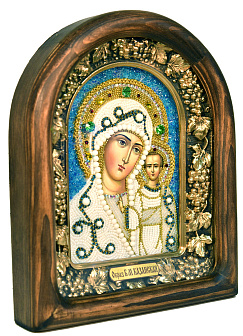 Пресвятой Божией матери икона Казанская из натуральных камней