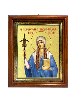 Икона "Нина Грузинская", cв. равноап., с золочением поталью, 10Н4-УЛ Икона "Нина Грузинская", cв. равноап., с золочением поталью, 10Н4-УЛ