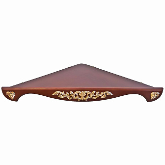 Полка для икон деревянная одноярусная угловая с узором